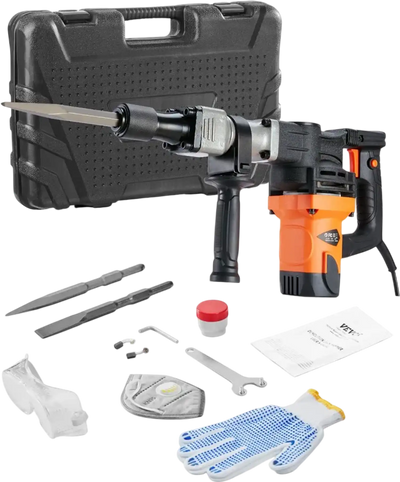 Vevor Demolition Jack Hammer 1400W Electric Concrete Breaker with 2 Chisels New