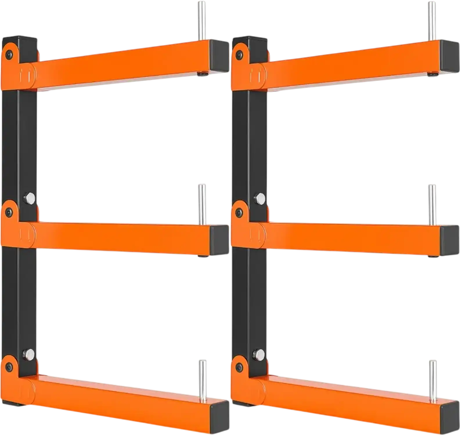 Vevor Lumber Rack 3-Tier 2-Pack Foldable Wall-Mounted Wood Storage New