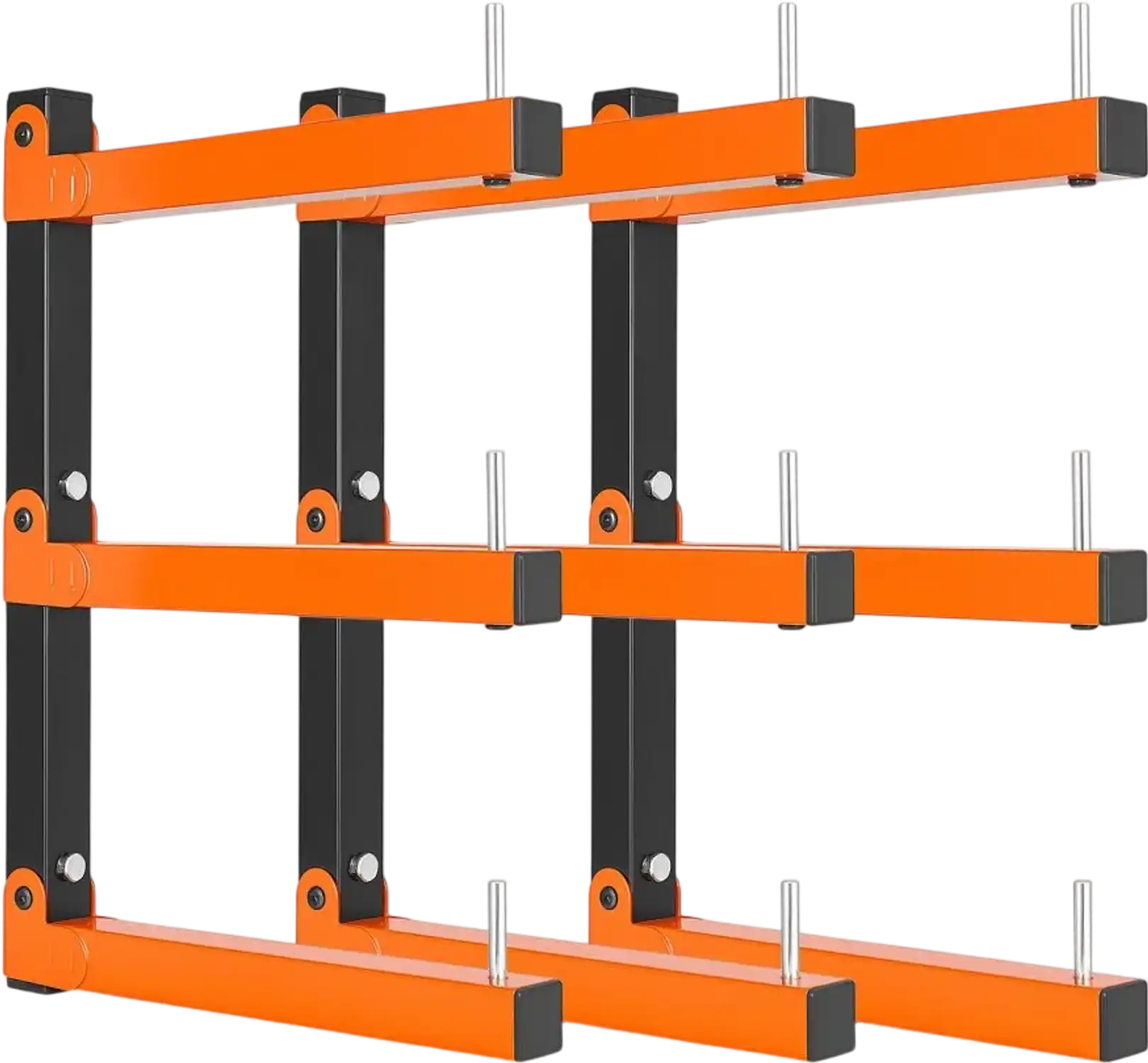 Vevor Lumber Rack 3-Tier 3-Pack Foldable Wall-Mounted Wood Storage New