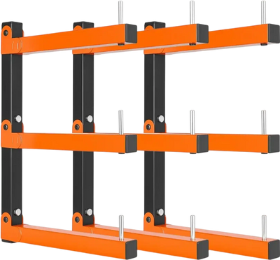 Vevor Lumber Rack 3-Tier 3-Pack Foldable Wall-Mounted Wood Storage New