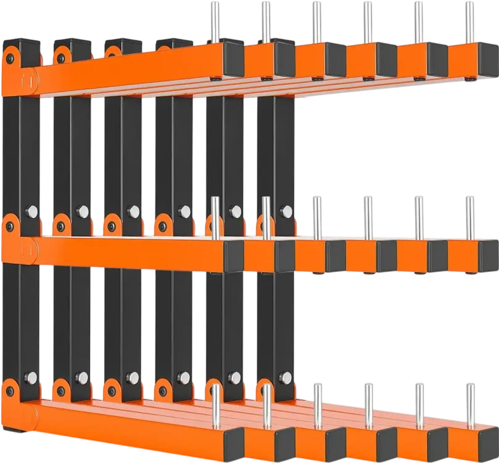 Vevor Lumber Rack 3-Tier 6-Pack Foldable Wall-Mounted Storage New