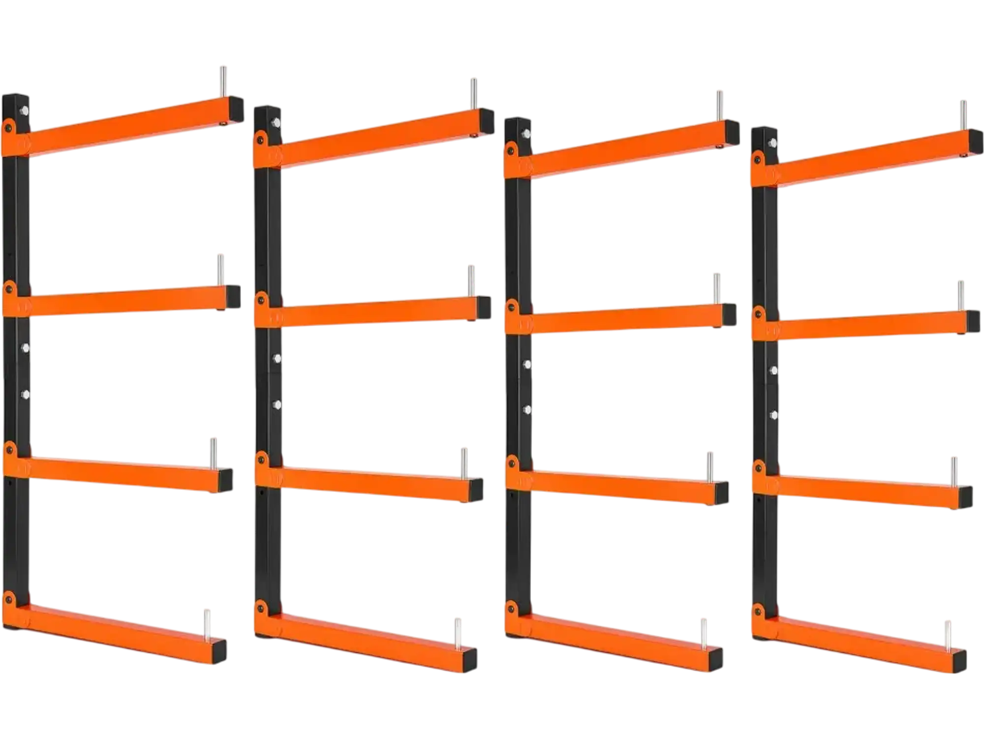 Vevor Lumber Rack 4-Tier 4-Pack Foldable Wall-Mounted Wood Storage New