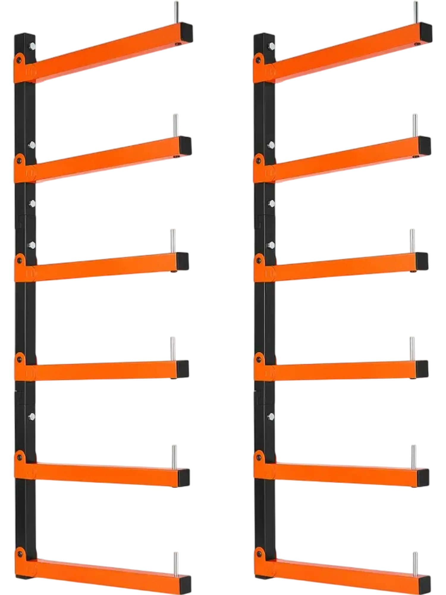 Vevor Lumber Rack 6-Tier 2-Pack Foldable Wall-Mounted Wood Storage New
