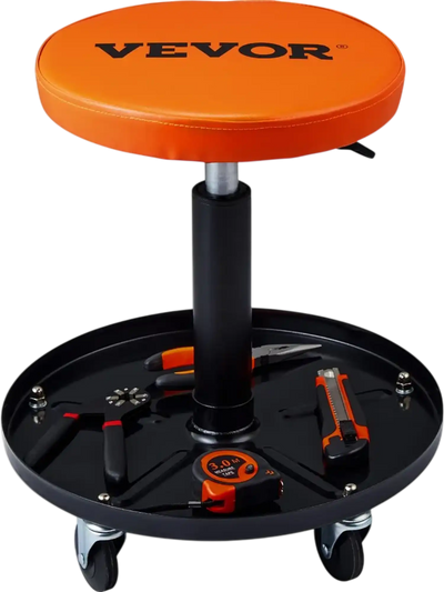 Vevor Mechanic Stool Adjustable Height Rolling Creeper Seat with Tool Tray New