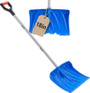 VEVOR Snow Shovel for Driveway 18" Wide Plastic Shovel with D-Grip Handle, for Home Garden Camping Outdoor Use, Steel Strip, Large Capacity Lightweight Snow Removal Tool with Extended Steel Handle