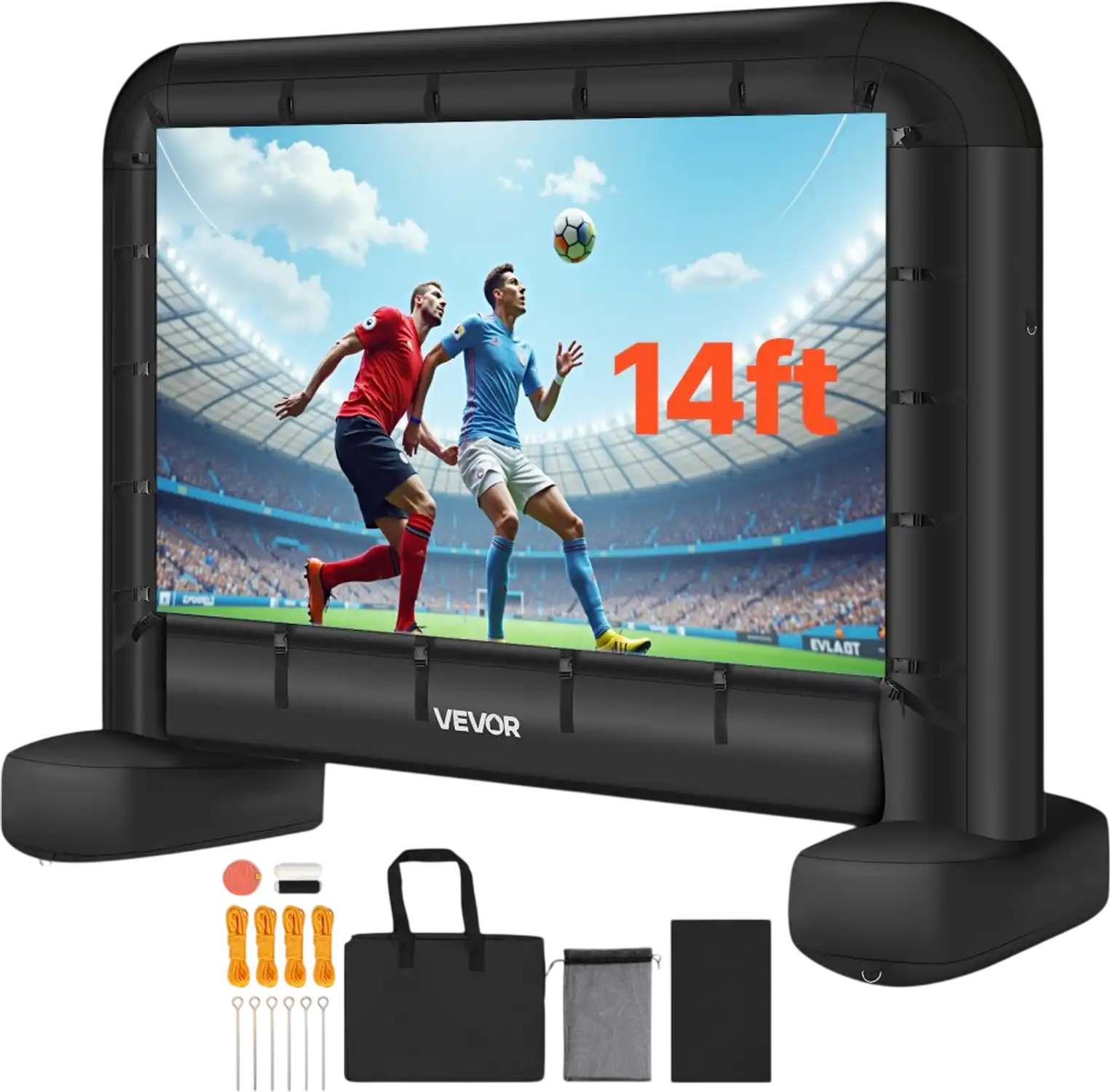 Vevor Inflatable Projector Screen 14' 16:9 Outdoor Movie Screen with Portable Bag New