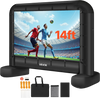VEVOR 14 ft Inflatable Movie Screen, 600D Washable Inflatable Projector Screen with Portable Storage Bag, 16:9 Easy Set Up Movie Projection for Outdoor Backyard, Home Theater, Theme Party, Pool Fun