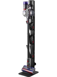 VEVOR Vacuum Stand, Compatible with Dyson G5 V15 V12 V11 V10 V8 V7 V6 Series Upright Vacuums Cleaners & Accessories, Stable Vacuum Stand Holder with 6 Hooks and Non-slip Footpads, Black