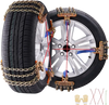 VEVOR 16 PCS Thickened Snow Chains, Tire Traction Wheel Chains for Tire Width 8-8.8 in /205-225 mm, Manganese Alloy Steel Emergency Tire Chains for Cars, Pickups, SUVs, and Trucks