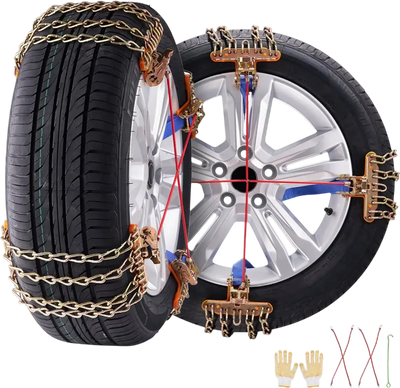 Vevor Snow Chains Thickened 16-Piece Tire Chains for 8-8.8
