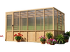 VEVOR Wooden Greenhouse 6'x12' Fir Wood Walk-In Greenhouse Kit Sloped Roof, for Outdoor Garden Backyard, Heavy Duty Green House with Polycarbonate Panels, Foldable Shelves, Tool Rails & Lockable Door