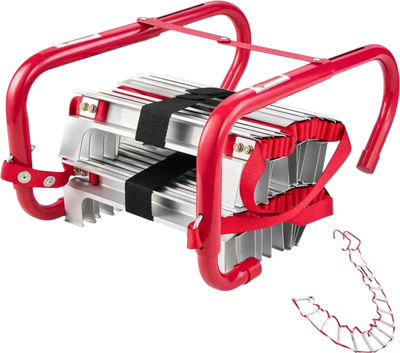 Vevor Fire Escape Ladder 2-Story 13' Retractable Emergency Safety New
