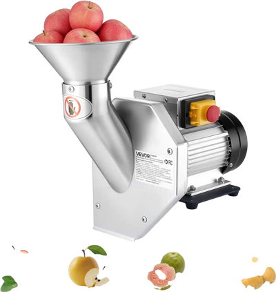 Vevor Fruit Crusher Electric Apple Crusher 550W Stainless Steel Desktop Cider Press New