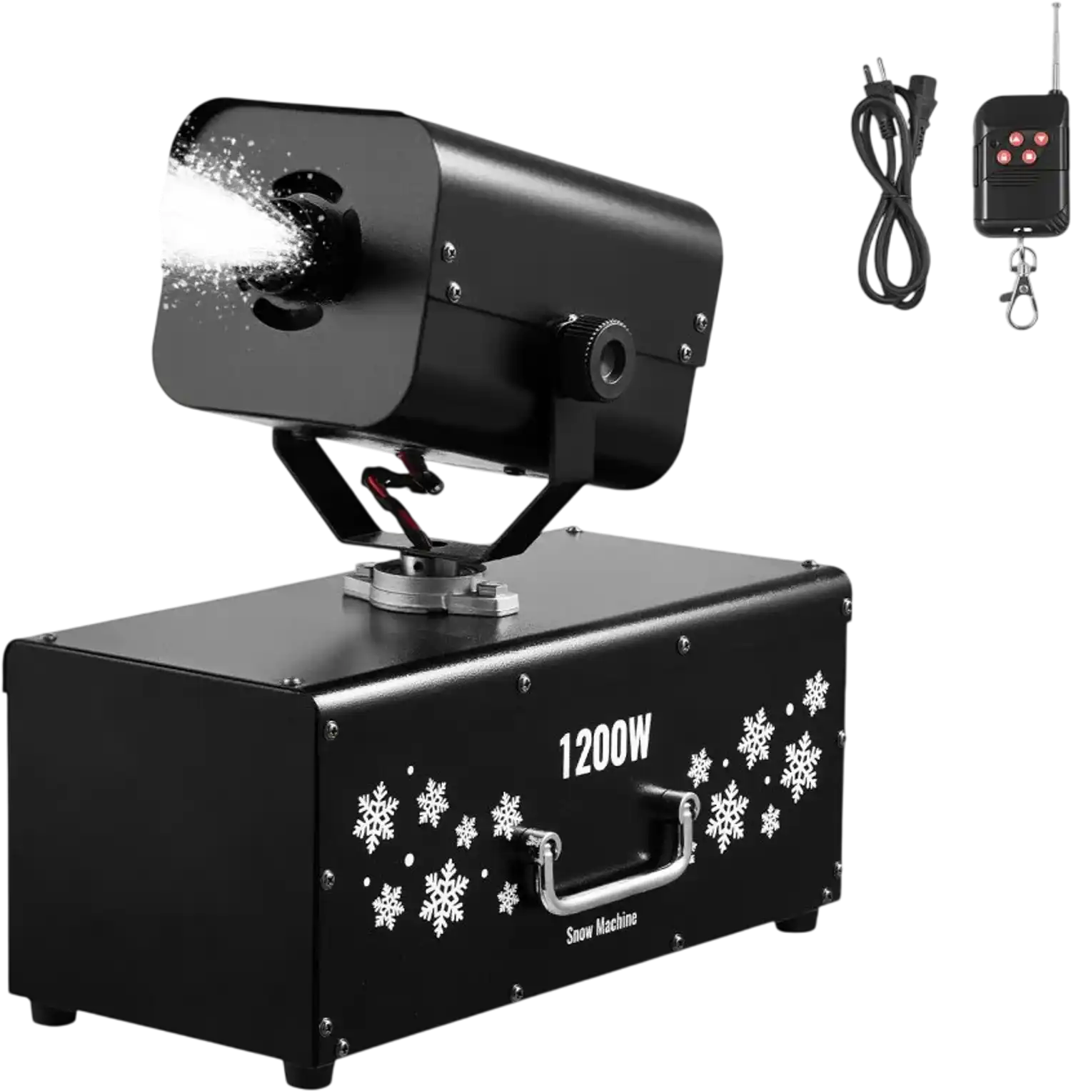 Vevor Snow Machine 1200W 90° Oscillating Snow Maker with Wireless Remote New