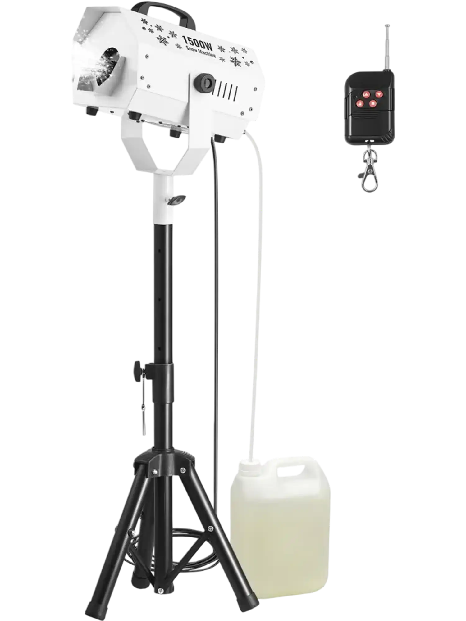 Vevor Snow Machine Adjustable Stand 1500W Fake Snow Maker New