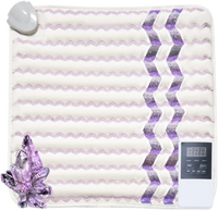 VEVOR Far Infrared Heating Pad, Amethyst Gemstones Heating Mat with Negative Ions, 103-159℉ Hot Gemstone Therapy Mat with 0-12 Hours Timer for Back Hip Pain Relief (18 x 18-inch)