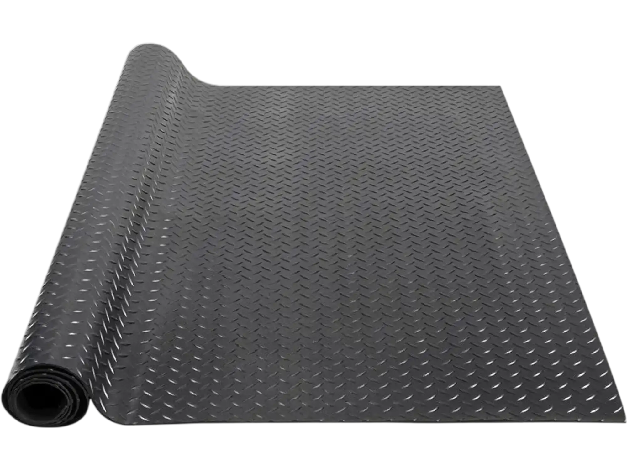 Vevor Garage Floor Mat Diamond-Plate Rubber Flooring Roll 4' x 10' Black New