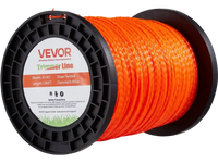 VEVOR 0.095 in 1280 ft String Trimmer Line, Orange Heavy Duty Weed Eater String, Premium Nylon Universal Replacement Trimmer Line Spool with Twisted Design, Suitable for Professional & Homeowner Use