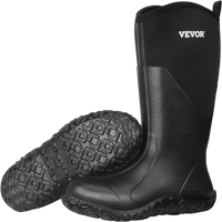 VEVOR Men's Rubber Boots, Protective Footwear, Waterproof Anti Slip Hunting Boots, Gardening Insulated Mud Boots, Protective Footwear, Lightweight & Durable, for Manufacturing, Farming, Size 9 US