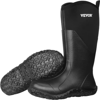 Vevor Rubber Boots Men's Waterproof Anti-Slip Insulated Work Boots Size 9 US New