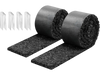 VEVOR Rubber Mulch Mat Roll, 2 Rolls 120 x 4.5 in, Recycled Rubber Permanent Mulch Edging Border, Natural-Looking Flower Barrier with Stakes, 0.5 in Thick Cuttable Garden Edgings for Landscaping