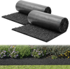 VEVOR Rubber Mulch Mat Roll, 2 Rolls 96 x 24 in Recycled Rubber Mulch Mat, 0.5 Thick Cuttable, Reduced Weed Growth, Natural-Looking Weed Barrier Mat, Permanent Walkway Pathway for Landscaping