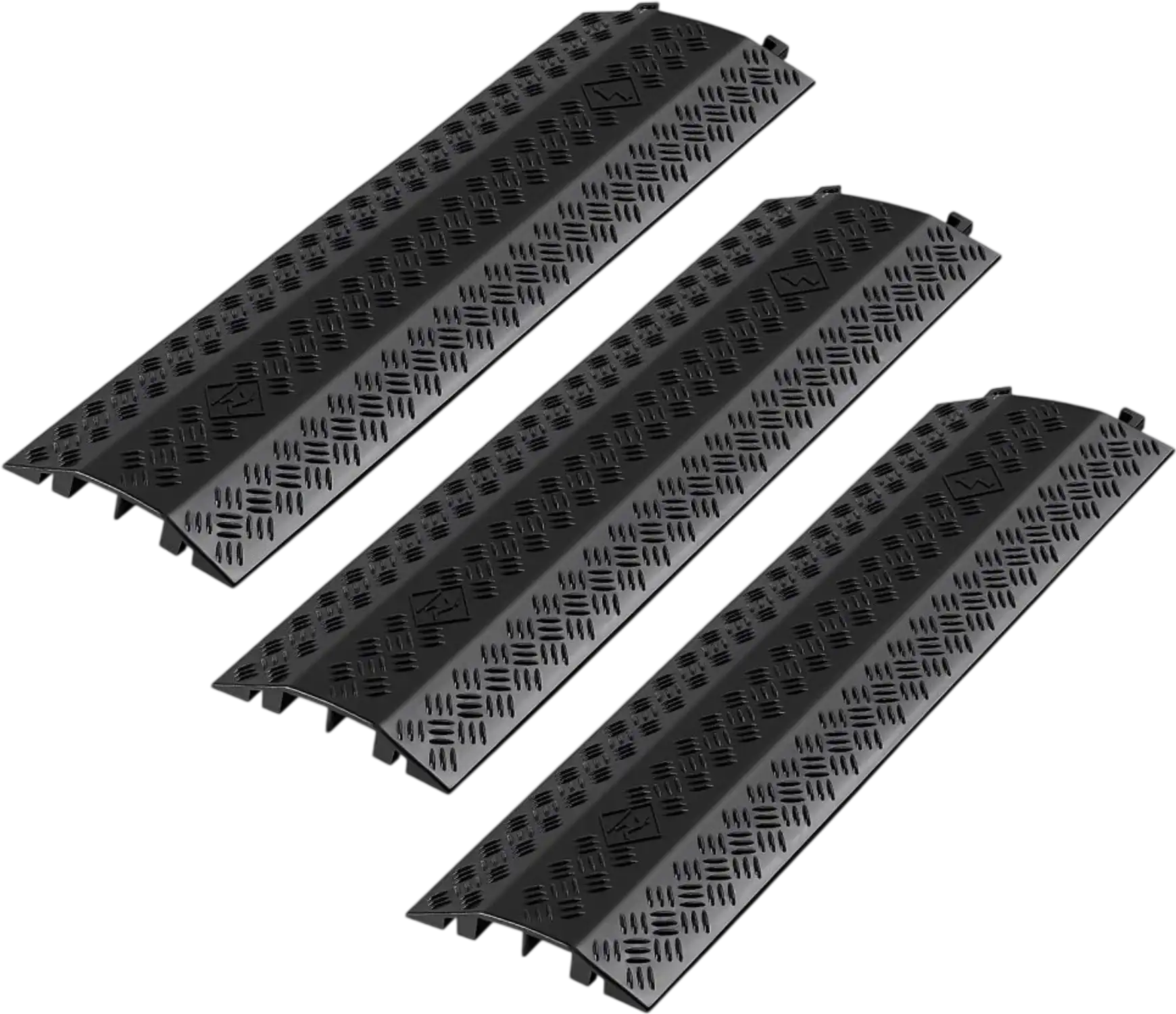 Vevor Cable Cover Drop Over Floor Cord Protector Ramp 17,500 lbs 3-Pack New