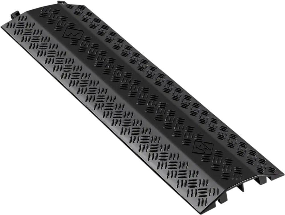 VEVOR Drop Over Cable Cover, 17,500 lbs/Axle Load Capacity, Heavy Duty Cable Hose Protector Ramp, Floor Cord Cover, for High Walking Traffic Areas, Indoor, Outdoor, Home, Office, Warehouse, 1 Pack