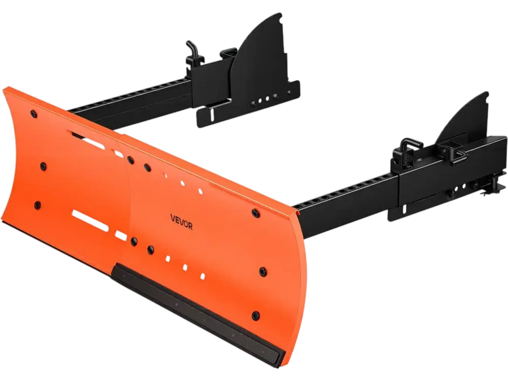 VEVOR Snow Plow Kit 22 to 32 in Width Adjustable Universal Plow Attachment, for Most Snowblowers, Dual-Mode Operation, Quick to Detach, Foldable Steel Scrape Blade, Efficient Snows Clearing, Black