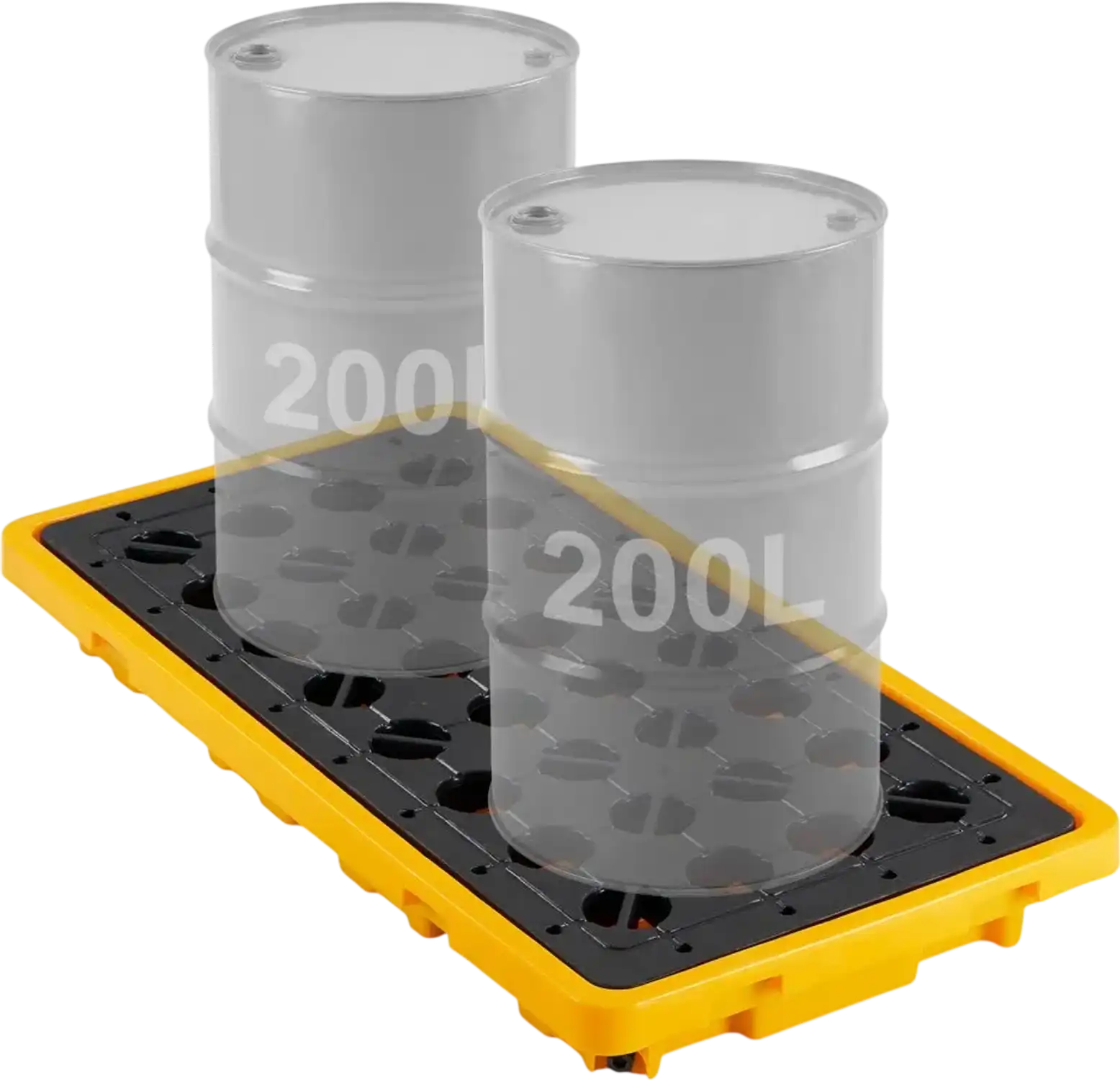 Vevor Spill Containment Pallet 2-Drum Low-Profile Modular Platform 21 gal Yellow New