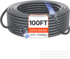 VEVOR Starlink Gen 3 Cable, 100 FT, 26 AWG Copper Core, Durable Extension Cable for Standard Generation 3, Compatible with Starlink Rectangular Satellite V3, Flexible Wiring for RV, Backyard, Camping