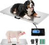 VEVOR 1100Lbs x 0.2Lbs Digital Livestock Scale Large Pet Vet Scale Stainless Steel Platform Electronic Postal Shipping Scale Heavy Duty Large Dog Hog Sheep Goat Pig Sheep Scale