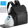 VEVOR Breast Pump Backpack, Breast Feeding Bag with Ice Pack, Fits for S1/S2, Pumping Accessories & Breastmilk Storage, Portable Pump Carrying Case for Work, Travel and Family Use, Black