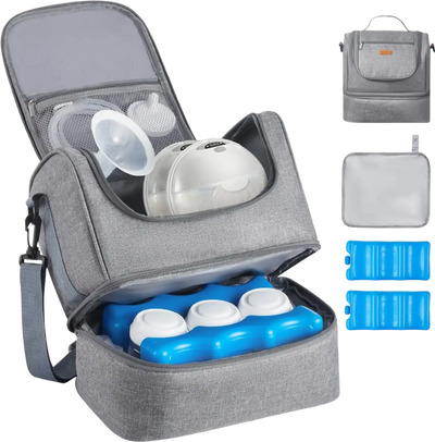 Vevor Breast Pump Bag Portable Cooler Storage Case New