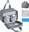 VEVOR Wearable Breast Pump Bag, Breast Feeding Bag with Ice Pack, Fits for M5/M6, Pumping Accessories & Breastmilk Storage, Portable Pump Carrying Case for Work, Travel & Family Use, Grey