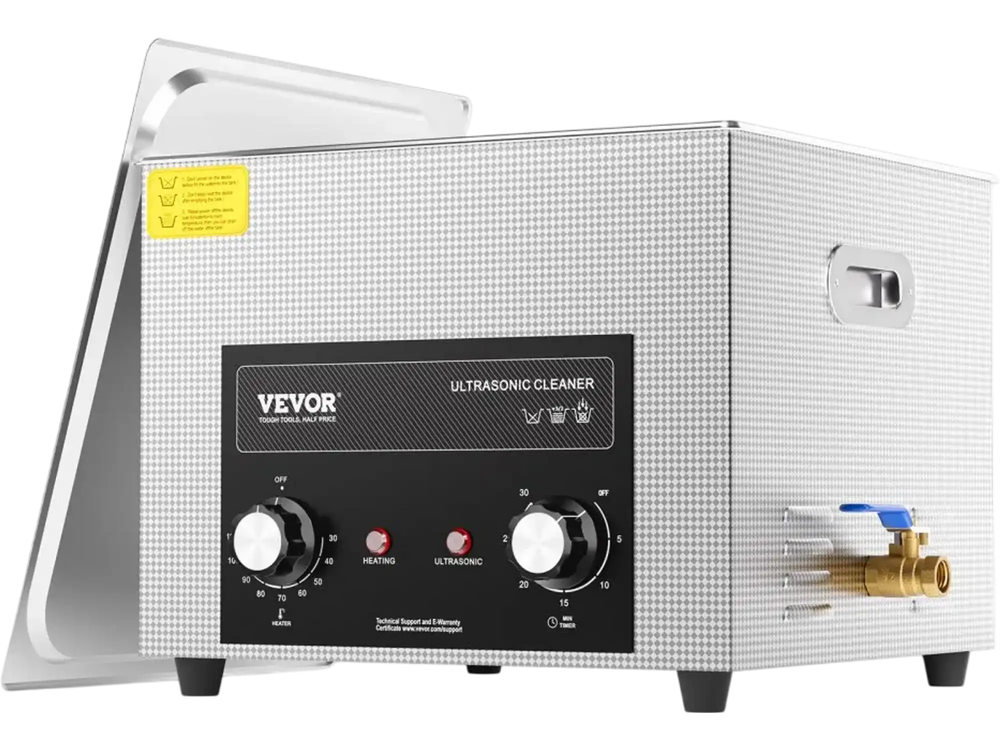 VEVOR 15L Ultrasonic Cleaner with Heater Timer & Basket, Professional Digital Sonic Cavitation Machine, 360W Cleaning Machine for Lab Tools, Metal Parts, Carburetor, Brass, Auto Parts, Engine Parts