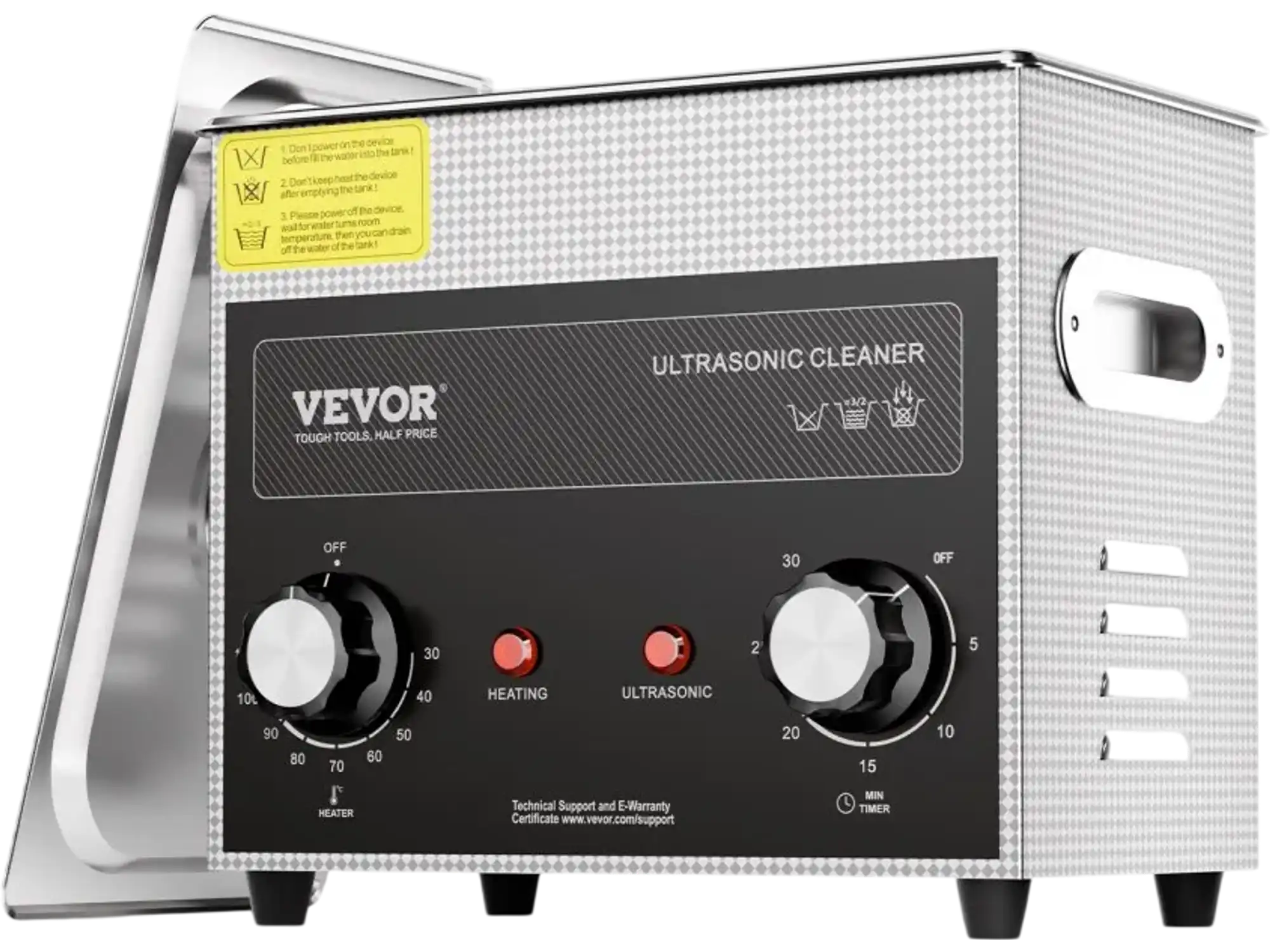 Vevor Ultrasonic Cleaner 3L 40kHz Digital Sonic Cavitation Machine with Heater Timer & Basket New