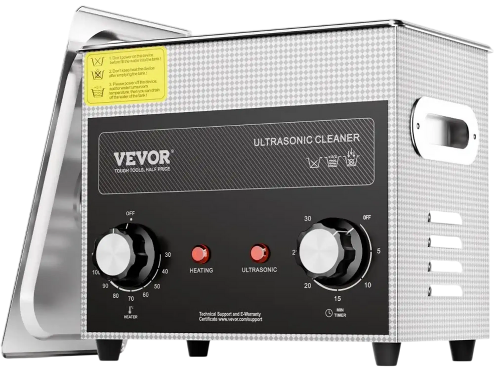 VEVOR 3L Ultrasonic Cleaner with Heater Timer & Basket, Professional Digital Sonic Cavitation Machine, 120W Cleaning Machine for Watch Instruments, Glasses, Coin, Metal Parts, Tool
