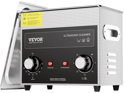 VEVOR 3L Ultrasonic Cleaner with Heater Timer & Basket, Professional Digital Sonic Cavitation Machine, 120W Cleaning Machine for Watch Instruments, Glasses, Coin, Metal Parts, Tool