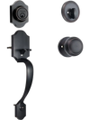 VEVOR Front Door Handle and Deadbolt Set, Front Door Lock Set with Interior Knob, Adjustable Hole Spacing Single Cylinder Handleset, for Right and Left Handed Entrance, Brushed Oil Rubbed Bronze