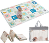 VEVOR Baby Play Mat, 51""x79"" Baby Crawling Mat, Non-Slip One-Piece Foam Baby Playmat, Foldable Portable Reversible Floor Mat with Travel Bag, Waterproof Activity Playmats for Babies, Toddlers, Infants
