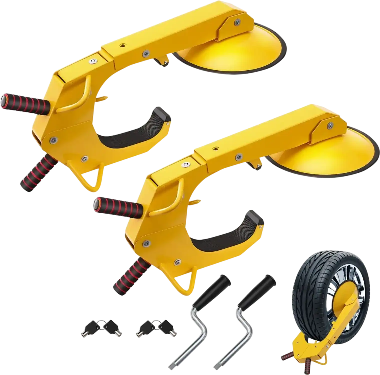 Vevor Wheel Lock 2-Pack Adjustable Anti-Theft Tire Boot Clamp New