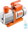 VEVOR Vacuum Pump, 7 CFM 3/4 HP, HVAC Two Stage Rotary Vane AC Vacuum Pump, for R134a R22 R410a R1234YF R32, 4 Pole Motor, for Automotive Air Conditioner Maintenance Resin Degassing, Oil Included