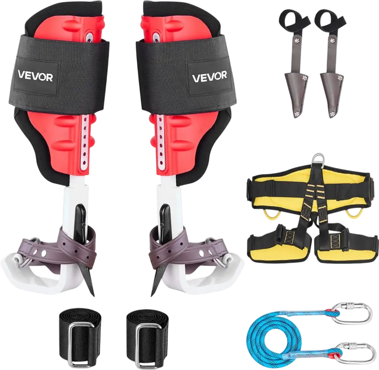 Vevor Tree Climbing Spikes Set Adjustable 350 lbs Aluminum Climb Spurs New