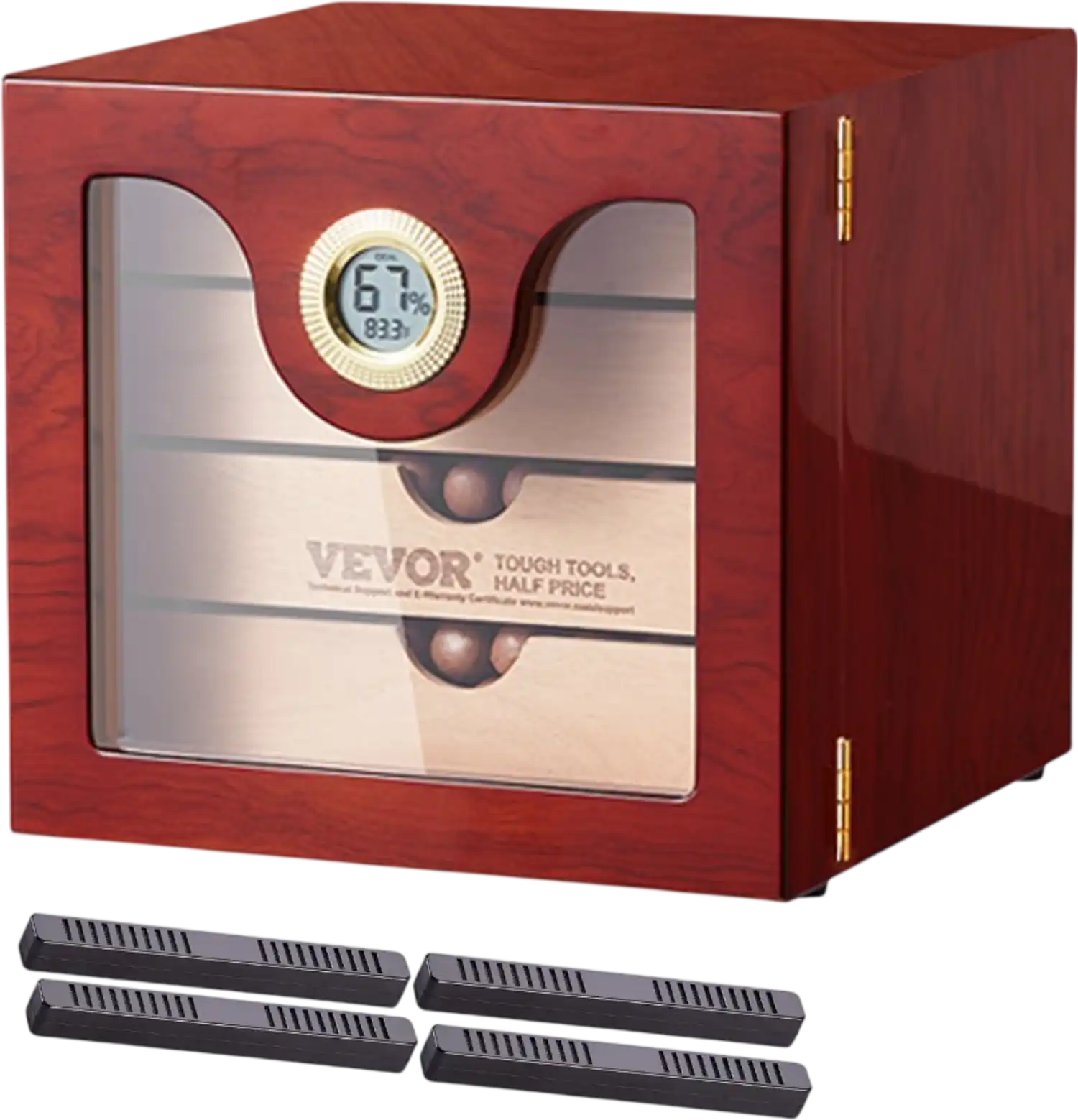 Vevor Cigar Humidor Cabinet Spanish Cedar Wood 50-100 Cigars New