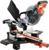 VEVOR Sliding Compound Miter Saw, 7-1/4 inch Blade, DC 18.5V Cordless Miter Saw, with LED Precision Alignment, Adjustable Angles, Battery and Charger Included, for Cutting Wood, Metals, Laminates