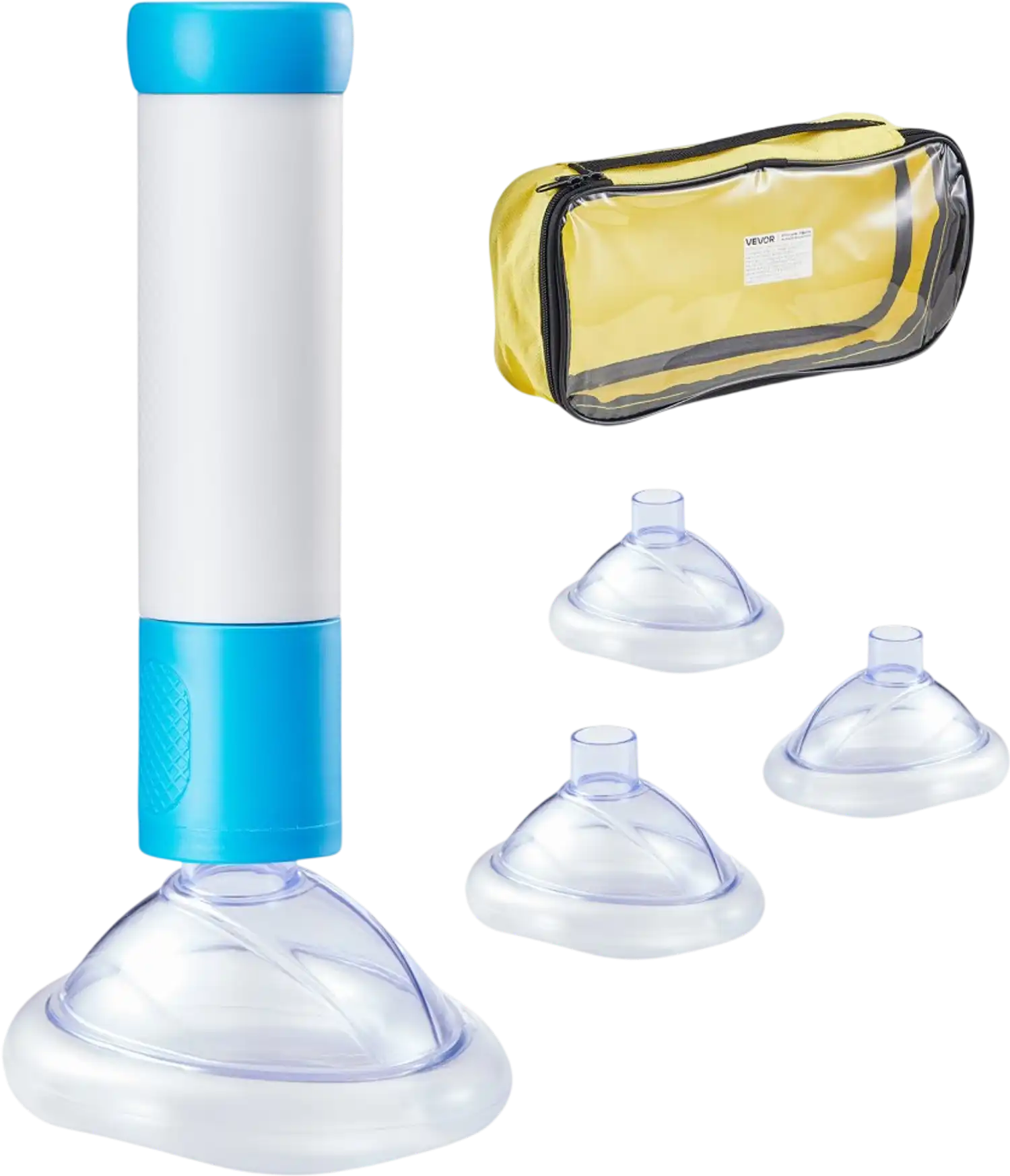Vevor Choking Rescue Device Portable Airway Clear Anti Choking Suction Device with 4 Multi-Size Masks New