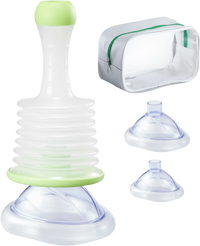 VEVOR Choking Rescue Device, Portable Airway Clear Anti Choking Suction Device with 3 Multi-size Masks and 1 Storage Bag, First Aid Kit for Removing Blocked Objects, for Home, School, Travel
