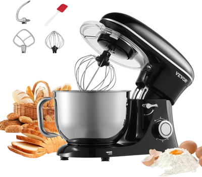 Vevor Stand Mixer 6 Qt Tilt-Head Food Mixer Black New