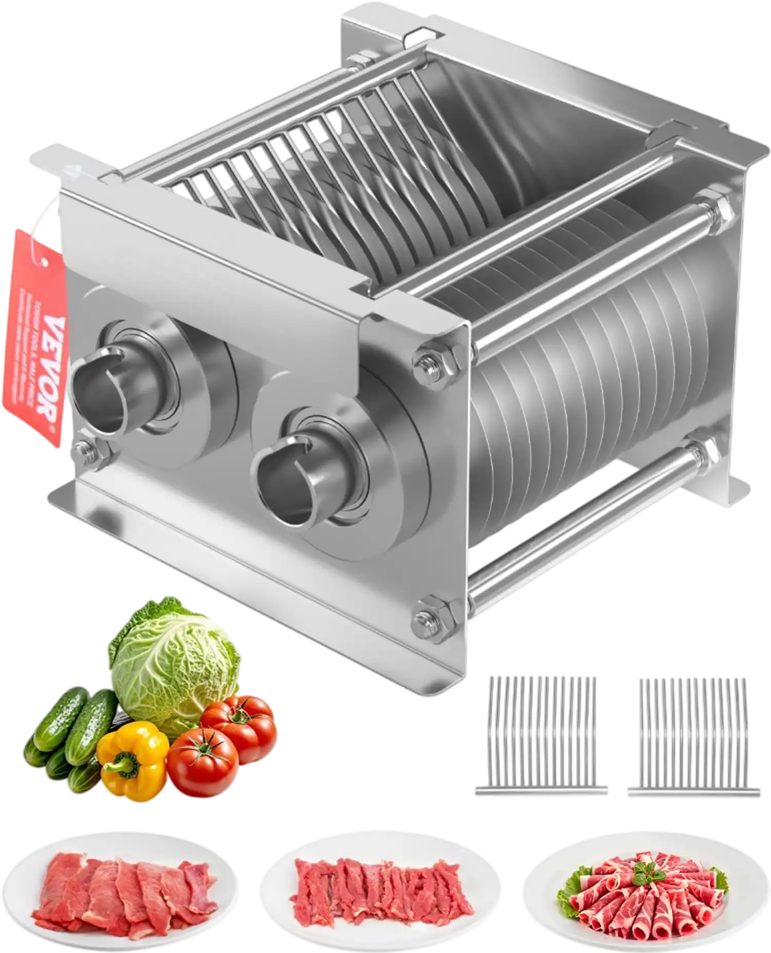 Vevor Meat Cutter Blade 7 mm Stainless Steel Slicer Blade Set New